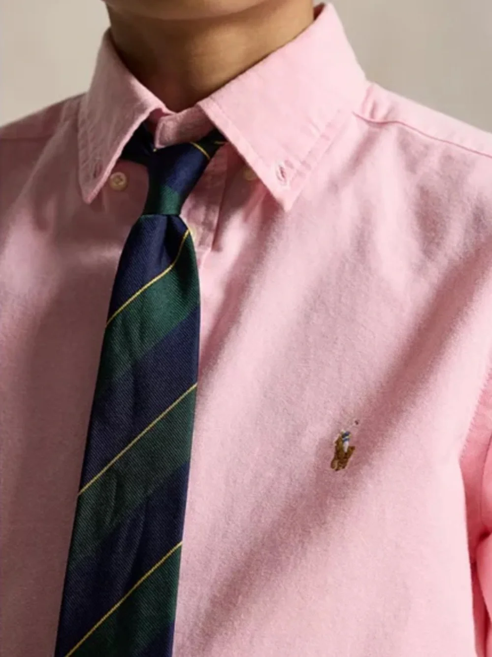 Ralph Lauren Light Pink Button-Down Oxford Shirt for Kids